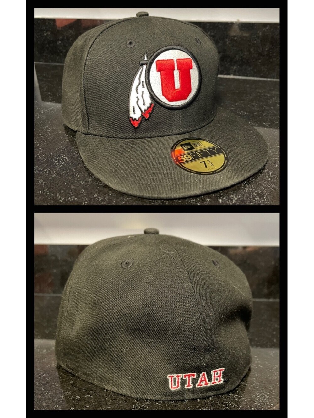 Utah Utes New Era 59FIFTY Fitted Cap Hat - Size: 7 3/4